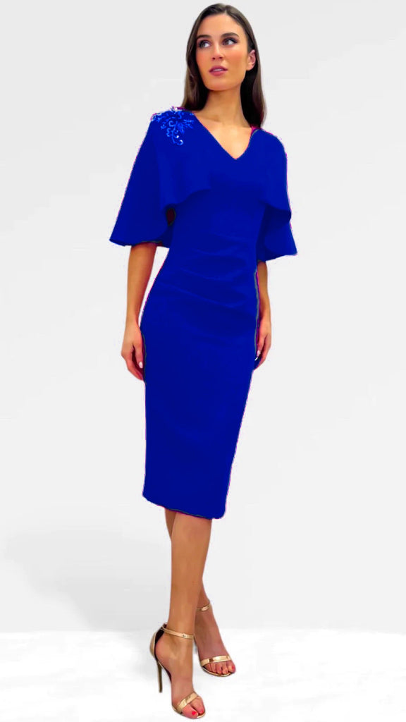 A0897 Ciluna Royal Cape Dress