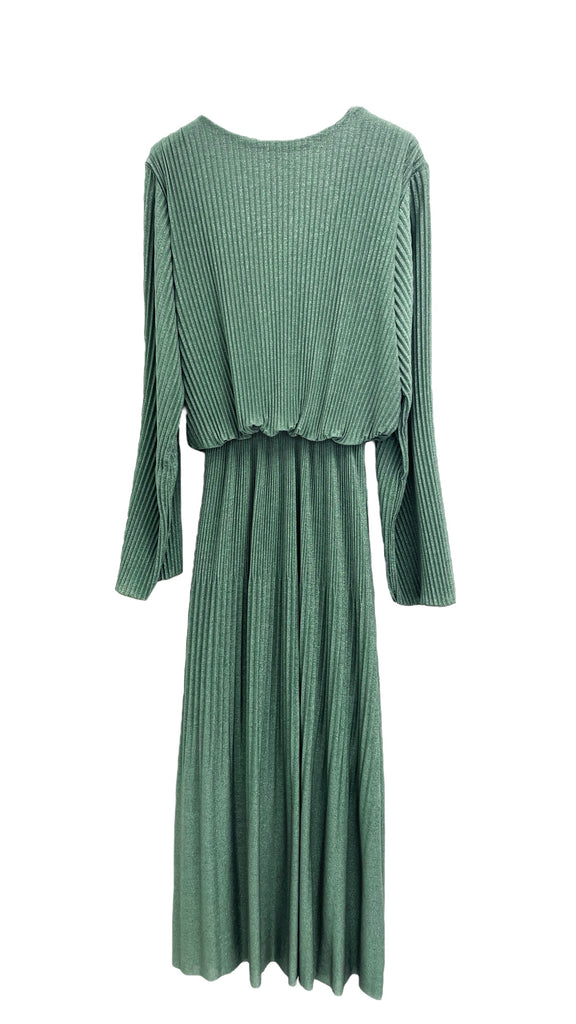 4-A1030 Sage Shimmer Loose Top Dress
