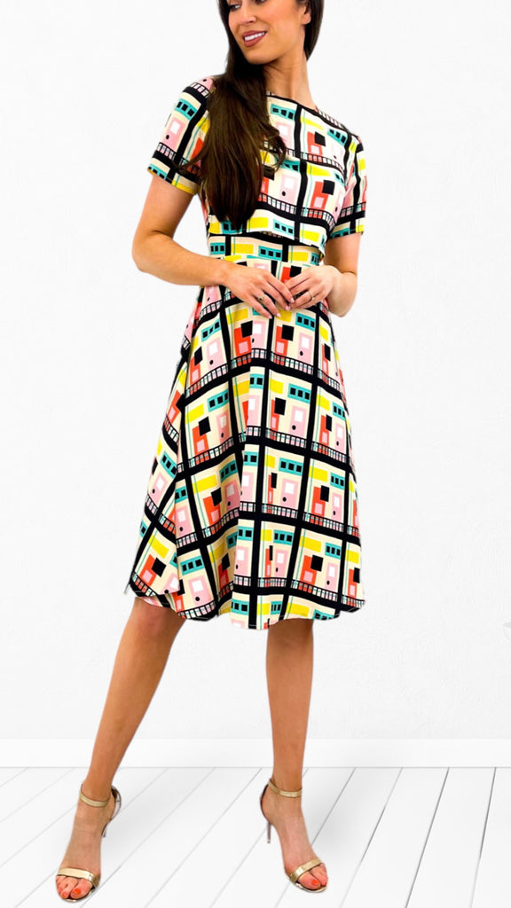 4-A0665 Quirky Olga Overlay Dress