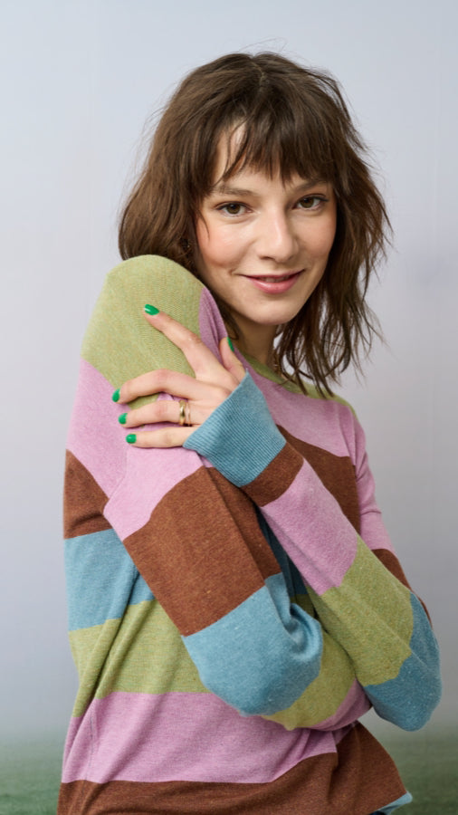 4-A0675 Pimba Stripe Fine Knit