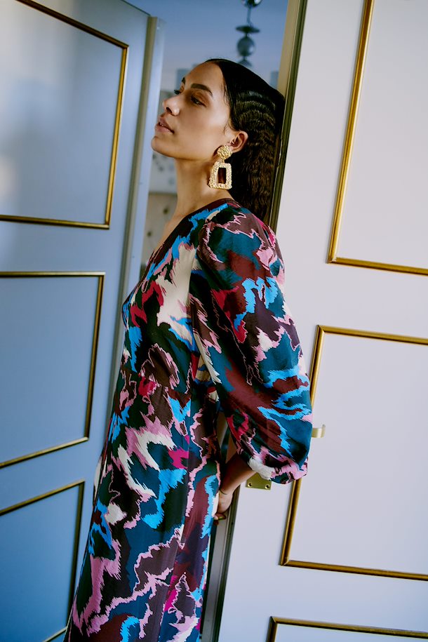 A1207 Multi Print Ibine Dress