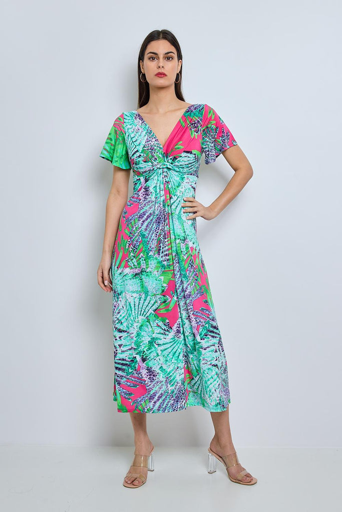 5-A0840 Analise Mint Print Dress