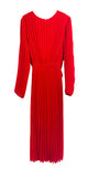 A1002 Red Corset Pleat Dress
