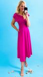 5-A1399 Aletta Pink Flare Dress