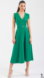 A0956 Green Gillian Flare Dress
