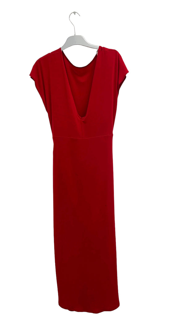 A1158 Terry Red Slinky Rouched Dress