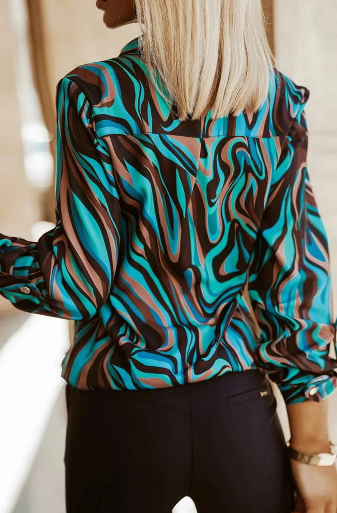 A0942 Teal Malabay Blouse