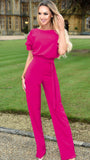 1-A0906 Pink Batwing Jumpsuit