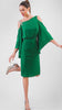 4-A1007 Mara Green Cold Shoulder Dress