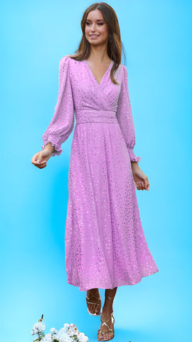 4-A0563gg Tilly Vintage Pink Embellished Dress
