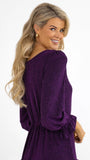 5-A1070 Purple Lurex Streasa Dress
