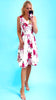 5-A1443 Pink Roses Flare Dress