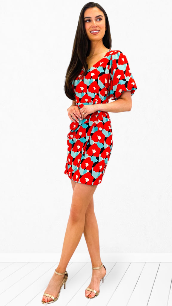 4-A0661 (SIZE 10 ONLY) Sendy Floral Open Back Dress