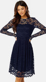 5-A1128 Kalila Moroccan Black Lace Dress