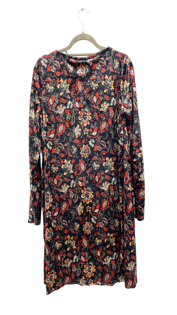 A1948NN Floral Velour Tunic Dress