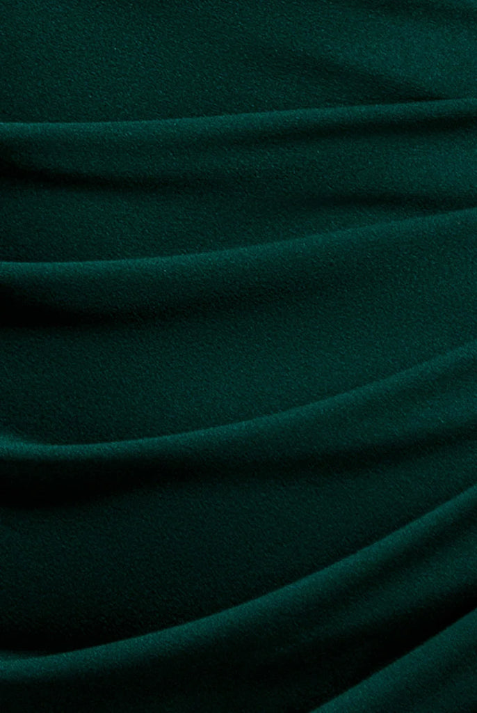 A3306 Laurette Green Asymmetrical Maxi Dress