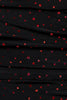 A3307 Girona Bardot Black/Red Maxi Dress