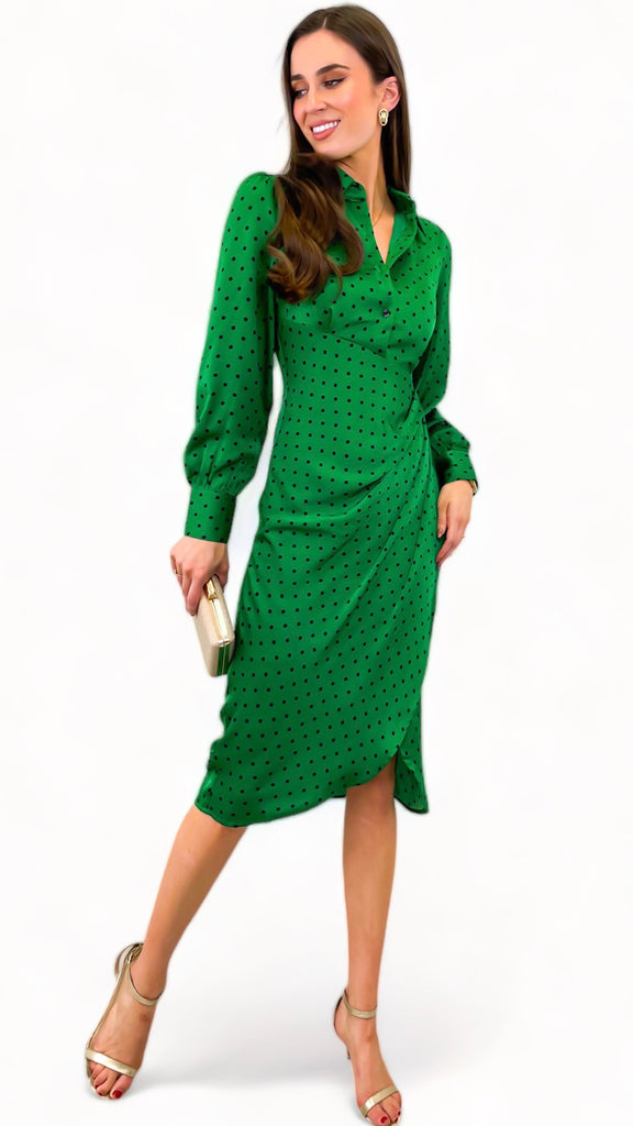 A1071 Ingrid Vintage Look Drape Dress