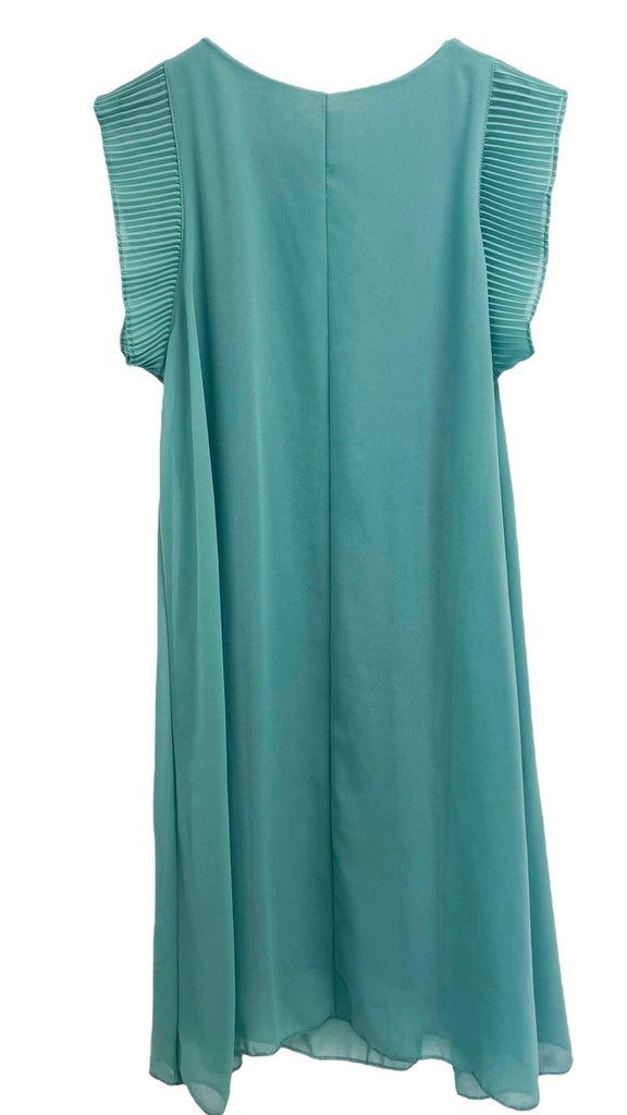A0980 Sage Tunic Dress & Chain