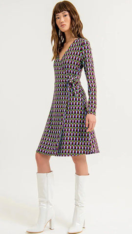 5-A1530 Connie Pink Print Dress