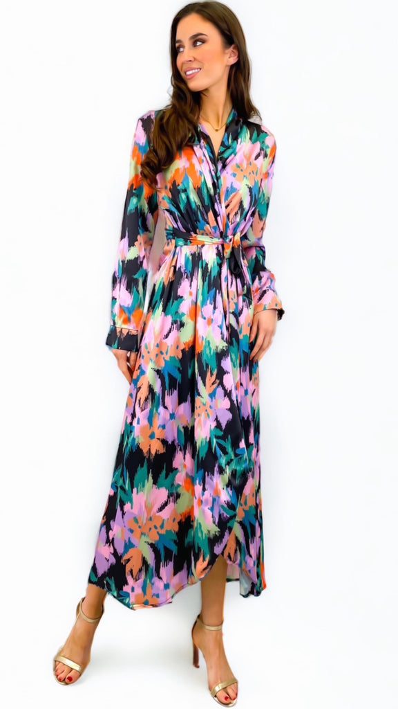 4-A1216 Brock Oriental Style Wrap Dress