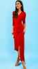 5-A1460 Monet Red Drape Dress
