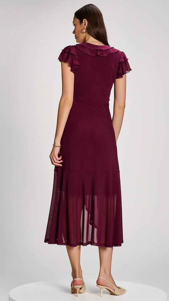 A3207 Jolie Moi Angie Burgundy Dress