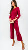 4-A1243 Wine Red Trouser Set