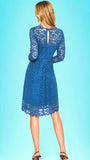 A1116 Kalila Moroccan Blue Lace Dress