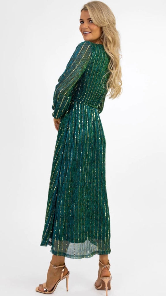 A1246 Kylie Green Sparkle Dress