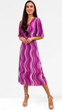 A0816 Magenta Swirl Loose Top Dress