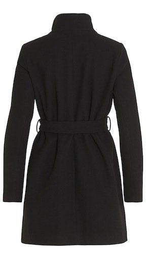 A1208 Viloulou Black Funnel Coat