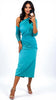 A2490 Phyllis Cold Shoulder Pencil Dress