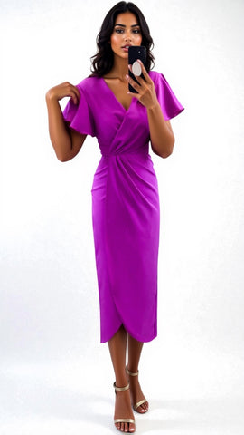 4-A2295 Blush Draped Back Dress
