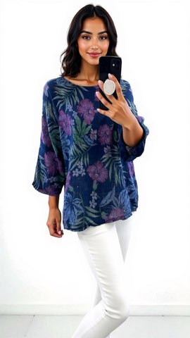 A2482 Nikki Turquoise Linen Dress