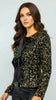 A2685 Gold Sequin Bow Jacket