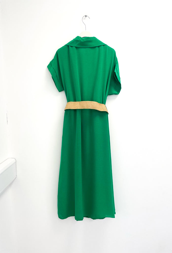 A2267 Bossela Shirt Dress Green