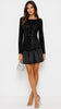 A3266 Ivana Puffball Hem Sequin Mini Dress