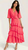 A3041 Camilla Coral Layered Dress