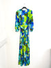 4-A1692 Blue Floral Mini Maxi Dress