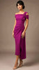 5-A3077 Olina Magenta Bardot Dress