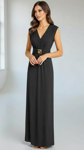 A2608 Verona Navy Vintage Flounce Dress