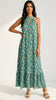 A3080 Lavinia Sage Dotty Halter Dress