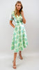 4-A2432 Meredi Mint Brocade Flare Dress