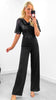 A2629BB Amelia Black Sequin Jumpsuit