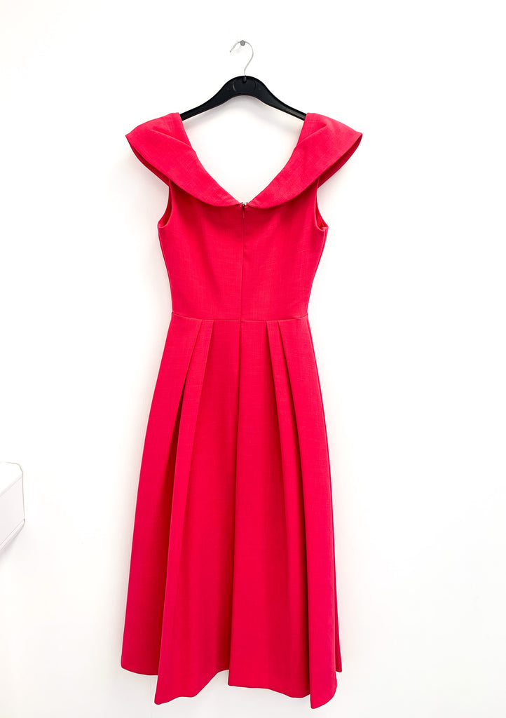 4-A1816 Chesterton Pink Bardot Flare Dress