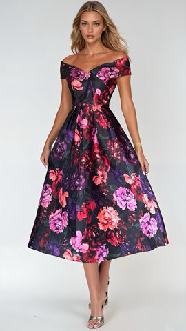 A2401B&F Lilias Raspberry Drape Dress