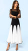 A3048 Bandage Tulle Flare Dress