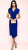 A2837 Annelie Royal Faux Wrap Dress