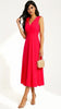 A2954 Gracie Neon Coral Flare Dress